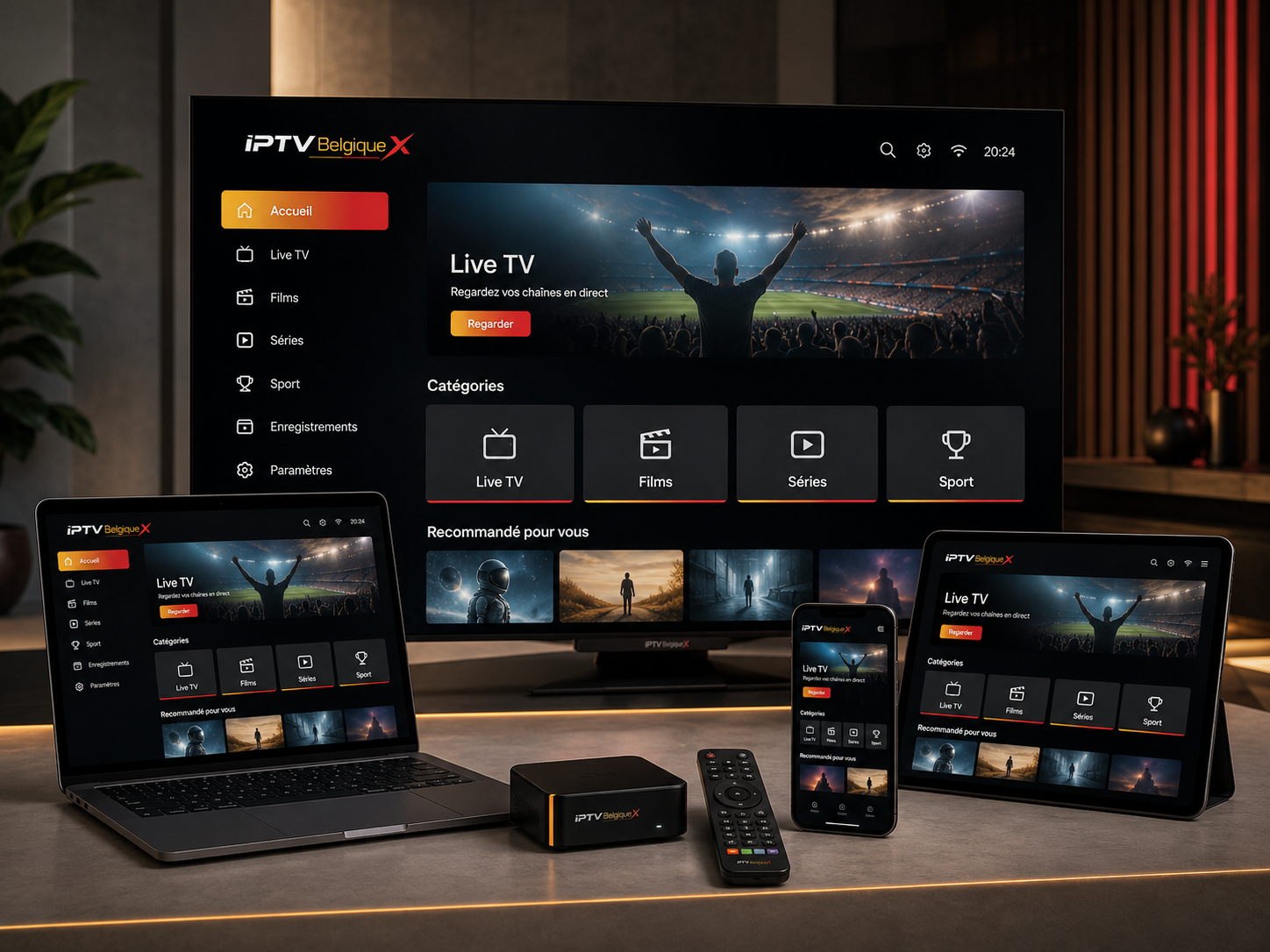 IPTV en Wallonie sur plusieurs appareils dans une maison